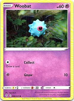 Woobat 068/203 Pokemon Evolving Skies Regular Light Play - Image 1