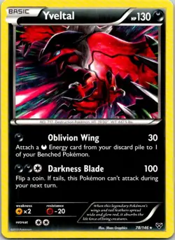 Yveltal 78/146 Pokemon XY Base Set Near Mint - Image 1
