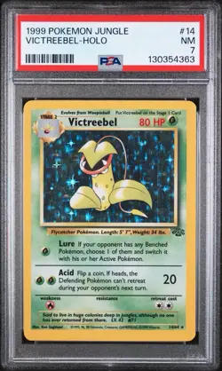 Pokemon Victreebel 14/64 Holo Jungle PSA 7 - Image 3