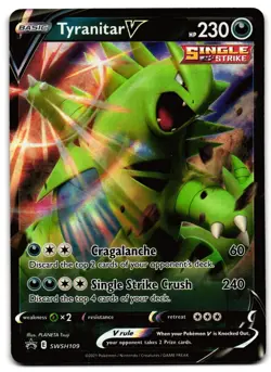 Tyranitar V SWSH109 - 🌊 Sword & Shield Promo Pokemon TCG Holo 🖤 - LP - Image 1