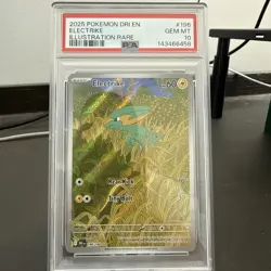 2025 POKEMON DRI EN-DESTINED RIVALS ILLUSTRATION RARE #196 ELECTRIKE PSA 10 - Image 1