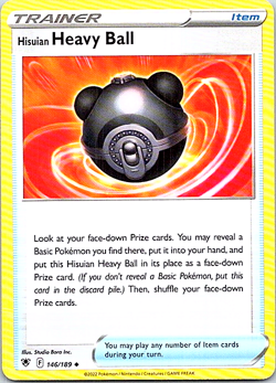 Hisuian Heavy Ball 146/189 Pokemon Astral Radiance Regular Light Play - Image 1