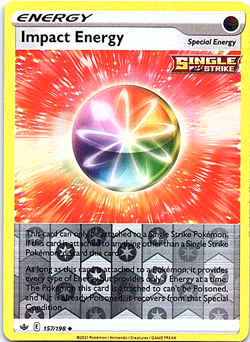 Impact Energy 157/198 Reverse Holo Pokemon Chilling Reign Near Mint - Image 1