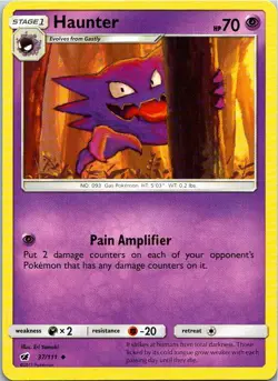 Haunter 37/111 Uncommon Pokemon Sun & Moon Crimson Invasion - Image 1