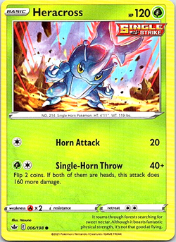 Heracross 006/198 Regular Pokemon Chilling Reign Near Mint - Image 1