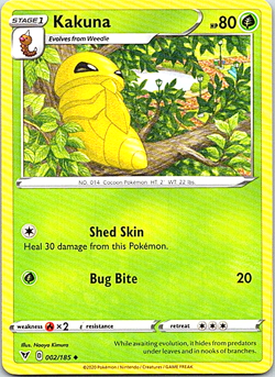 Kakuna 002/185 Regular Pokemon Vivid Voltage Light Play - Image 1