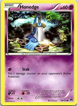 Honedge 60/122 Common Regular Pokemon XY Breakpoint Mint - Image 1