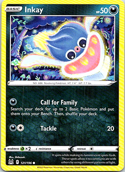 Inkay 121/196 Pokemon Lost Origin Regular Light Play - Image 1