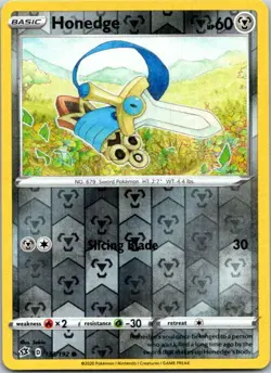 Honedge 133/192 Common Reverse Holo Pokemon Rebel Clash Mint - Image 1