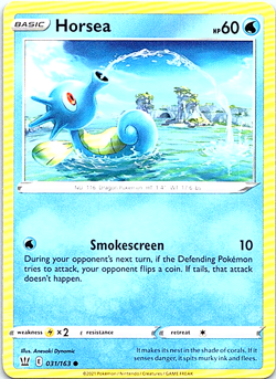 Horsea 031/163 Regular Pokemon Battle Styles Near Mint - Image 1