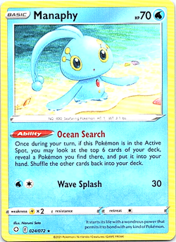 Manaphy 024/072 Regular Pokemon Shining Fates Near Mint - Image 1