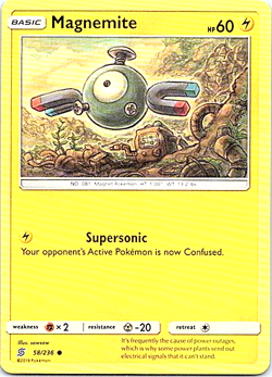 Magnemite 58/236 Pokemon Unified Minds Regular Light Play - Image 1