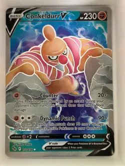 Conkeldurr V 073/078 Ultra Rare Pokemon GO Pokemon NM - Image 1