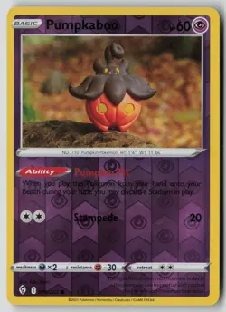 Pumpkaboo 076/203 Common Evolving Skies Pokemon Reverse Holo NM - Image 1
