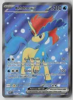 Keldeo ex 159/086 Holo Ultra Rare White Flare Pokemon NM - Image 1