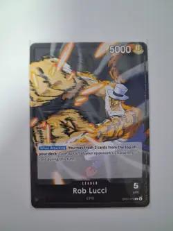 One Piece TCG Black Rob Lucci Deck, OP07-079, Sleeves Included - Image 2
