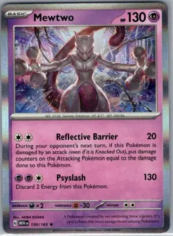 Mewtwo 150/165 Holo SV: Scarlet & Violet 151 - Pokemon Card - NM - Image 1