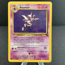 Haunter 21/62 Fossil Rare Non-Holo LP Vintage Pokemon TCG Card - Image 1