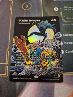 T'Challa's Protection - Teferi's Protection Foil (Borderless) Marvel Universe... - Image 1