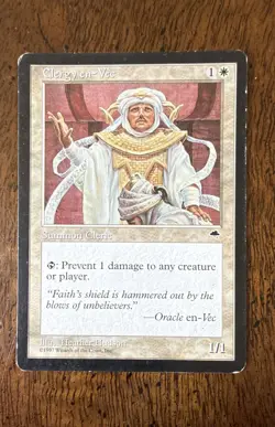Clergy en-Vec Tempest Regular Magic The Gathering MTG M/HP - Image 2