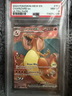Pokemon TCG Charizard ex 183/165 SV 151 Holo Ultra Rare PSA 8 EN - Image 1