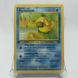 Pokemon FRENCH 1st Edition Fossil Psykokwak-Psyduck 53/62 LP - Image 1