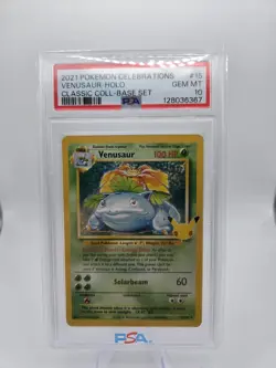 VENUSAUR 15/102 PSA 10 POKEMON TCG CELEBRATIONS CLASSIC COLLECTION HOLO - Image 1
