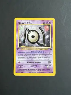 Unown N 50/75 Neo Discovery 1st Edition Pokemon TCG 2000 - Image 1