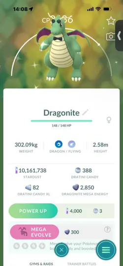 Pokemon Go Shiny Dragonite Bow - Image 1