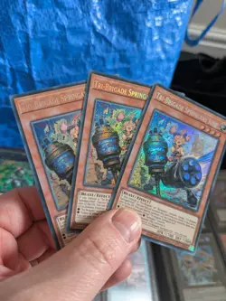 BPRO-EN025 Tri-Brigade Springans Kitt Secret Rare 1st Edition YuGiOh X3 PLAYSET - Image 2