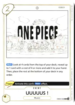 UUUUUS! EB02-058 Rare Extra Booster: Anime 25th Collection One Piece Foil NM - Image 1