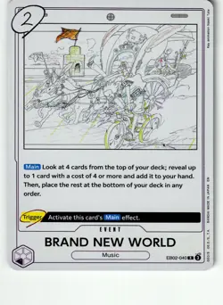 BRAND NEW WORLD EB02-040 Rare Extra Booster: Anime 25th Collection One Piece LP - Image 1