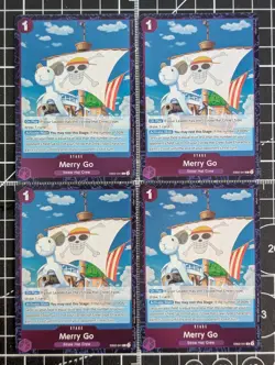 One Piece TCG Going Merry EB02-041 R Anime 25th Collection ENGLISH PLAYSET X4 - Image 1
