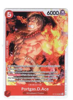 Portgas D Ace ST15-005 SR ONE PIECE Tcg Card Game NM RED Starter Deck 15 - Image 1