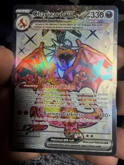 Pokemon TCG Sv03: Obsidian Flames Charizard EX Ultra Rare Holo English 215/197 - Image 1