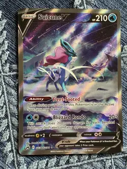 2023 Pokemon Crown Zenith Suicune V Galarian Gallery GG38/GG70 Rare Holo - Image 1