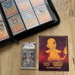 Obsidian Flames Master Set 100% Complete In Lictin Binder Graded Charizard 223 - Image 1