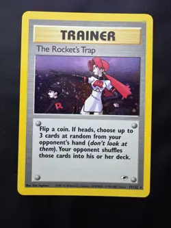 Pokemon Card english The Rocket’s Trap 19/132 Holo Gym Heroes Wizards NM - Image 1