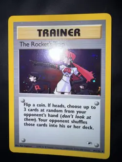 Pokemon Card english The Rocket’s Trap 19/132 Holo Gym Heroes Wizards NM - Image 4