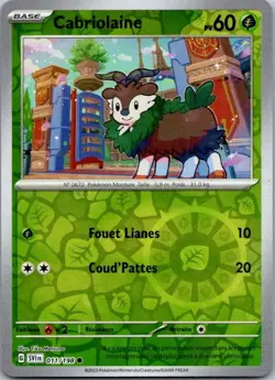 Carte Pokemon Cabriolaine 011/198 Reverse 2023 - Image 1