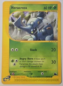 Pokemon TCG Heracross 64/144 Skyridge Regular 2003 LP - Image 2