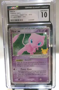 CGC 10 Mew EX 88/92 Pokemon Celebrations Classic . 2021 English - Image 1
