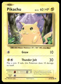 Pikachu 35/108 Common Evolutions Pokemon Near Mint - Image 1