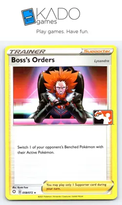 Prize Pack Series Cards #058/072 Boss's Orders - Image 1