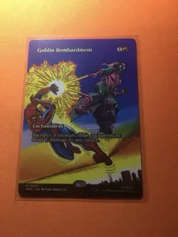 MTG Magic The Gathering Goblin Bombardment MAR Mythic Borderless Spider-Man - Image 1