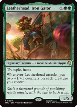 Leatherhead, Iron Gator Light Play, English Magic the Gathering MTG Commander Te - Image 1