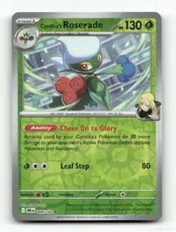 CYNTHIA'S ROSERADE DESTINED RIVALS 008/182 POKEMON REVERSE HOLO NM/M - Image 1