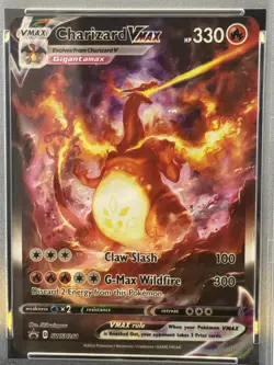 2022 POKEMON SWSH BLACK STAR PROMO #261 FULL ART/CHARIZARD VMAX PSA 8 - Image 2