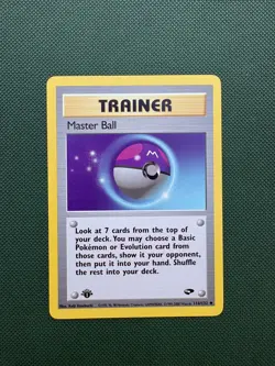 Pokemon Master Ball 116/132 1st Edition Gym Challenge Uncommon - Image 1