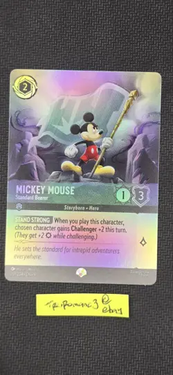 Mickey Mouse - Standard Bearer 221/204 Epic Holofoil Fabled NM Disney Lorcana - Image 1